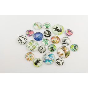   Mintás üveglencse / kaboson csomag (065) - kifutó termékek kedvezményes áron