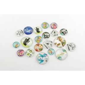   Mintás üveglencse / kaboson csomag (068) - kifutó termékek kedvezményes áron