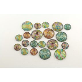   Mintás üveglencse / kaboson csomag (097) - kifutó termékek kedvezményes áron