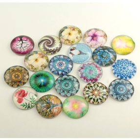   Mintás üveglencse / kaboson csomag (107) - kifutó termékek kedvezményes áron