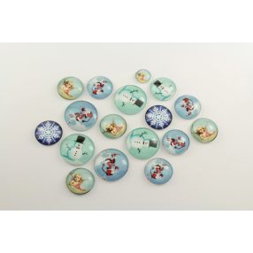   Mintás üveglencse / kaboson csomag (156) - kifutó termékek kedvezményes áron