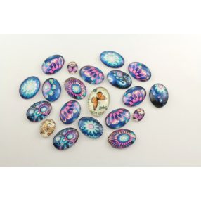   Mintás üveglencse / kaboson csomag (164) - kifutó termékek kedvezményes áron