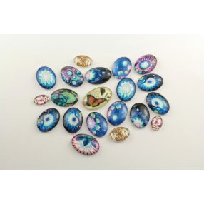   Mintás üveglencse / kaboson csomag (167) - kifutó termékek kedvezményes áron