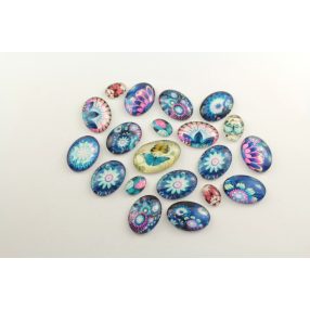   Mintás üveglencse / kaboson csomag (168) - kifutó termékek kedvezményes áron