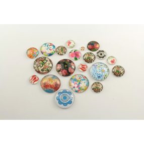   Mintás üveglencse / kaboson csomag (182) - kifutó termékek kedvezményes áron