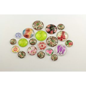   Mintás üveglencse / kaboson csomag (183) - kifutó termékek kedvezményes áron