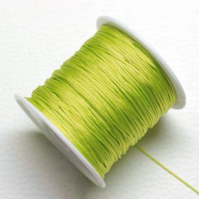   Nylon shamballa zsinór 0,8mm vastagságú - m64 (sárgászöld) - kb. 30m