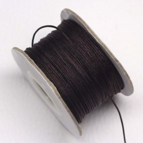   Nylon shamballa zsinór 0,8mm vastagságú - m106 (sötétbarna) - kb. 40m