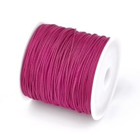   Nylon shamballa zsinór 0,8mm vastagságú - m23 (sötét fukszia) - kb. 45m