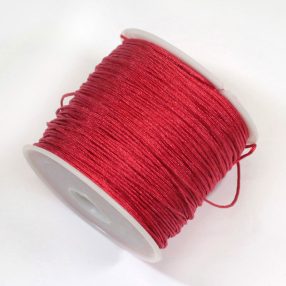   Nylon shamballa zsinór 0,8mm vastagságú - m26 (piros) - kb. 45m