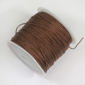   Nylon shamballa zsinór 0,8mm vastagságú - m39 (barna) - kb. 45m