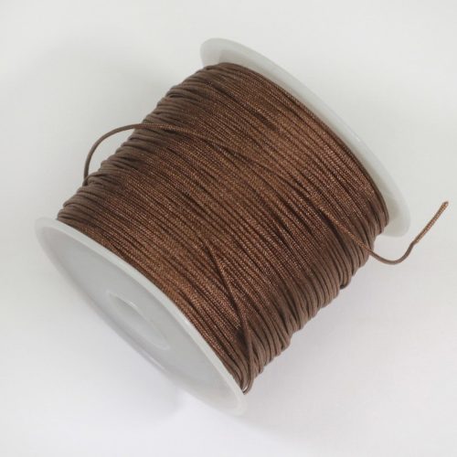 Nylon shamballa zsinór 0,8mm vastagságú - m39 (barna) - kb. 45m