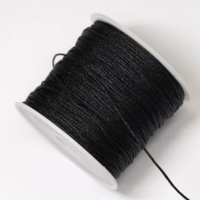   Nylon shamballa zsinór 0,8mm vastagságú - m47 (fekete) - kb. 45m