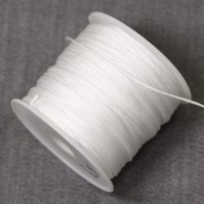   Nylon shamballa zsinór 0,8mm vastagságú - m56 (fehér) - kb. 45m