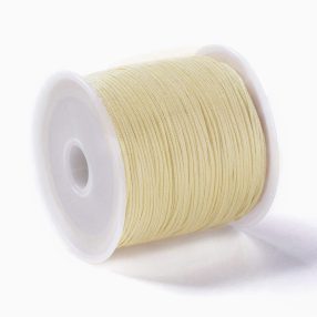   Nylon shamballa zsinór 0,8mm vastagságú - m58 (homokszín) - kb. 45m