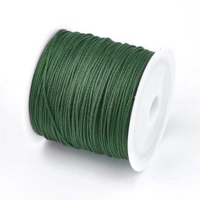  Nylon shamballa zsinór 0,8mm vastagságú - m74 (fenyőzöld) - kb. 45m