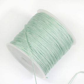   Nylon shamballa zsinór 0,8mm vastagságú - m89 (halvány mentazöld) - kb. 45m
