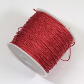   Nylon shamballa zsinór 0,8mm vastagságú - m25 (kárminpiros) /m