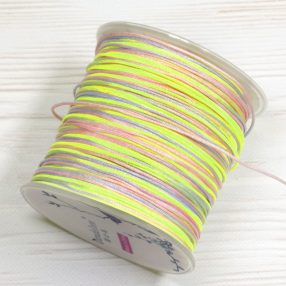   Nylon shamballa zsinór 1mm vastagságú - m97 (multikolor) - kb. 100m