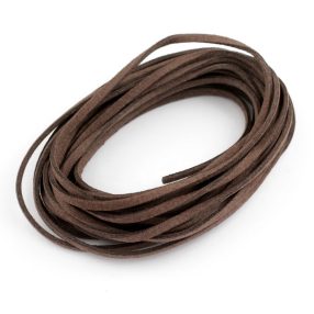   Művelúr "bőr" szál (hasítottbőr utánzat) 2,5 x 1,4mm-es - mv43 sötétbarna - 4m