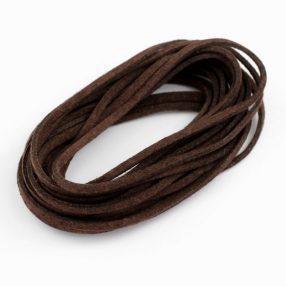   Művelúr "bőr" szál (hasítottbőr utánzat) 2,5 x 1,4mm-es - mv44 vöröses sötétbarna - 4m