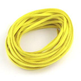   Művelúr "bőr" szál (hasítottbőr utánzat) 2,5 x 1,4mm-es - mv57 citromsárga - 4m