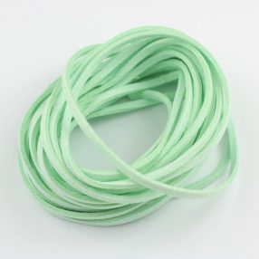   Művelúr "bőr" szál (hasítottbőr utánzat) 2,5 x 1,4mm-es - mv64 almazöld - 4m