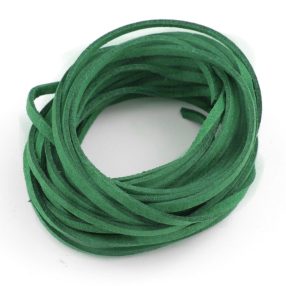   Művelúr "bőr" szál (hasítottbőr utánzat) 2,5 x 1,4mm-es - mv74 smaragdzöld - 4m
